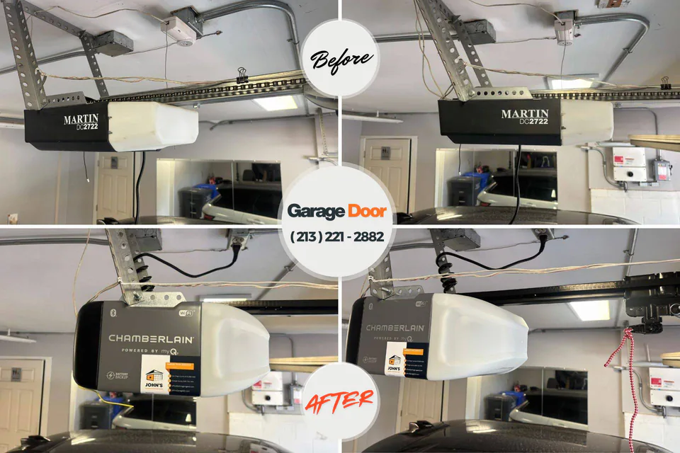 Before and after: garage door repair Sour Lake, TX